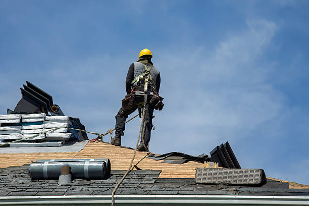 Professional Gutter Installation technician working in Monroe, WA